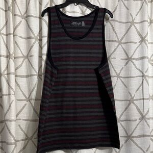Retrofit Black and Red Striped Knit Top